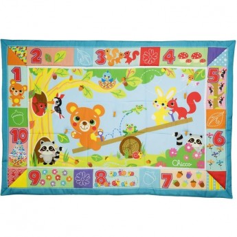 Игровой коврик XXL CHICCO "Лесные друзья" (зеленый), Зеленый