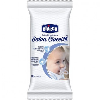 Очищающие салфетки CHICCO для сосок и пустышек (16 шт)