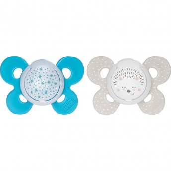 Пустышка силиконовая CHICCO PHYSIO COMFORT 16-36м голубая 2 шт