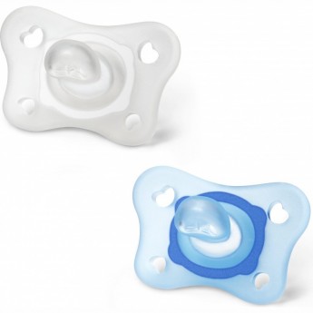 Пустышка силиконовая CHICCO PHYSIO SOFT MINI 2 шт голубой Пустышка силиконовая CHICCO PHYSIO SOFT MINI 2 шт голубой