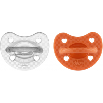 Пустышка силиконовая CHICCO PHYSIOFORMA LUXE or-transp 16-36 мес 2 шт Пустышка силиконовая CHICCO PHYSIOFORMA LUXE or-transp 16-36 мес 2 шт