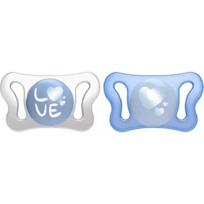 Пустышка силиконовая CHICCO PHYSIOFORMA MICRO Blue 0-2 мес 2 шт 00075126210000