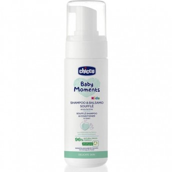 Суфле шампунь и кондиционер CHICCO BABY MOMENTS 0м+, 150 мл
