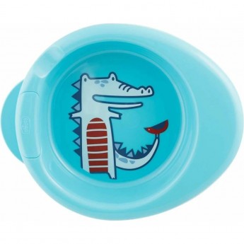 Тарелка CHICCO STAY WARM 6м+ голубая Тарелка CHICCO STAY WARM 6м+ голубая