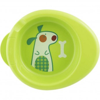 Тарелка CHICCO STAY WARM 6м+ зеленая Тарелка CHICCO STAY WARM 6м+ зеленая