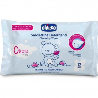 Влажные очищающие салфетки CHICCO, 72 шт (без клапана)