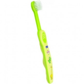 Зубная щетка CHICCO желто-зеленая, 6-36 м